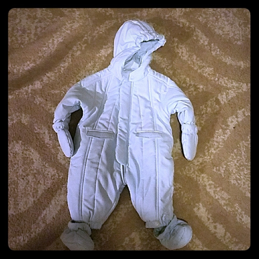 Adorable baby blue snow suit